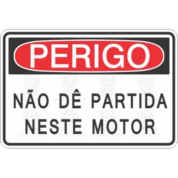 Não dê partida neste motor